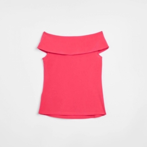 MASSIVE $10 SALE Melanie Lyne Pink Off Shoulder Blouse - Picture 2 of 13